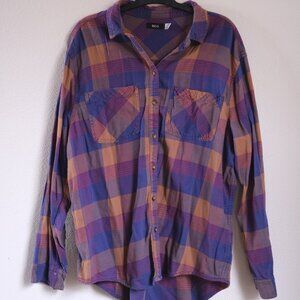 Women’s BDG Long Sleeve Plaid Size L Button Down